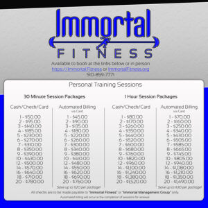 PRICING Immortal Fitness